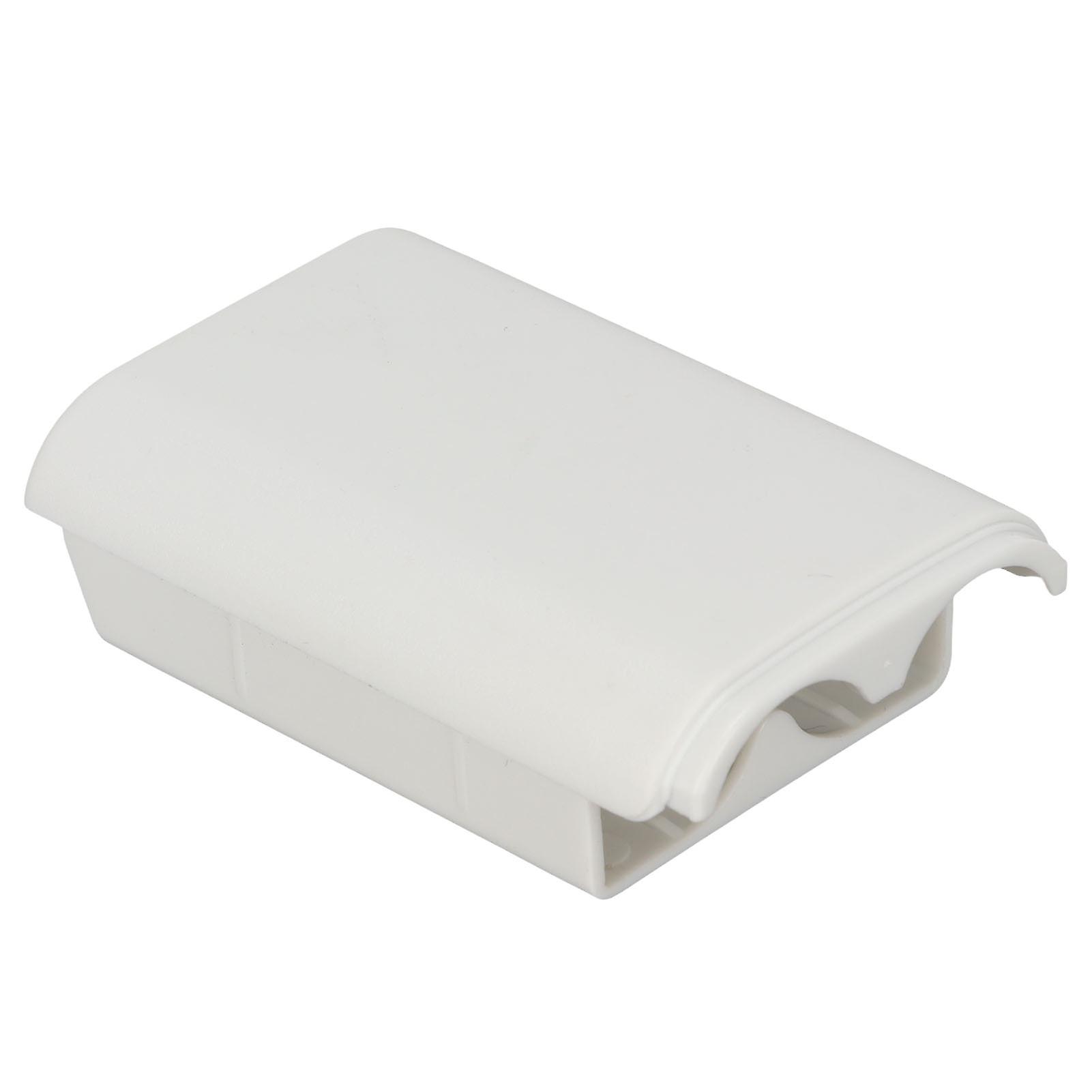 White Wear-Resistant Battery Cover for Xbox 360 Wireless Controller - Durable Replacement