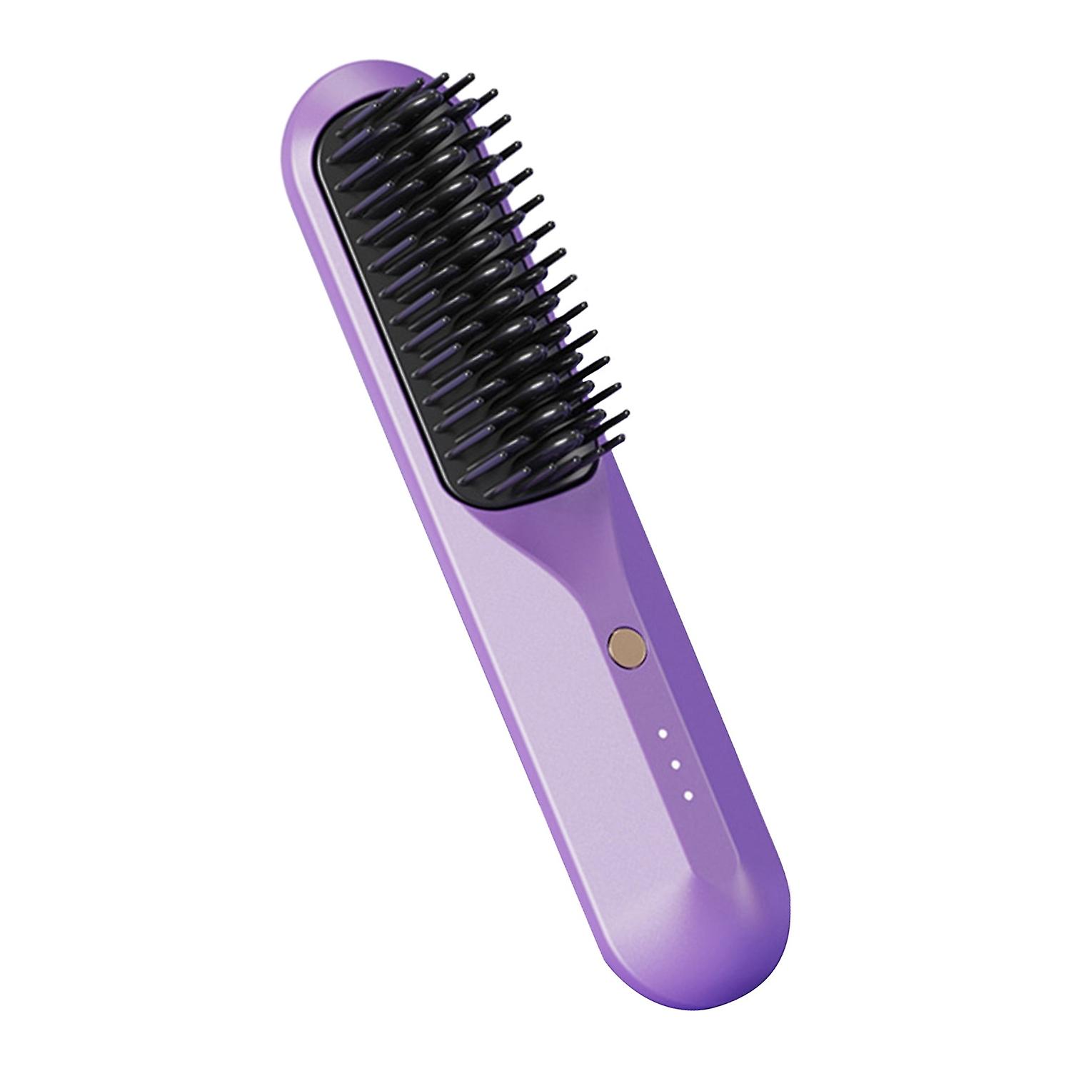 Peigne à cheveux chauffant portable avec 3 lissages de cheveux sans fil à chauffage rapide réglables en température
