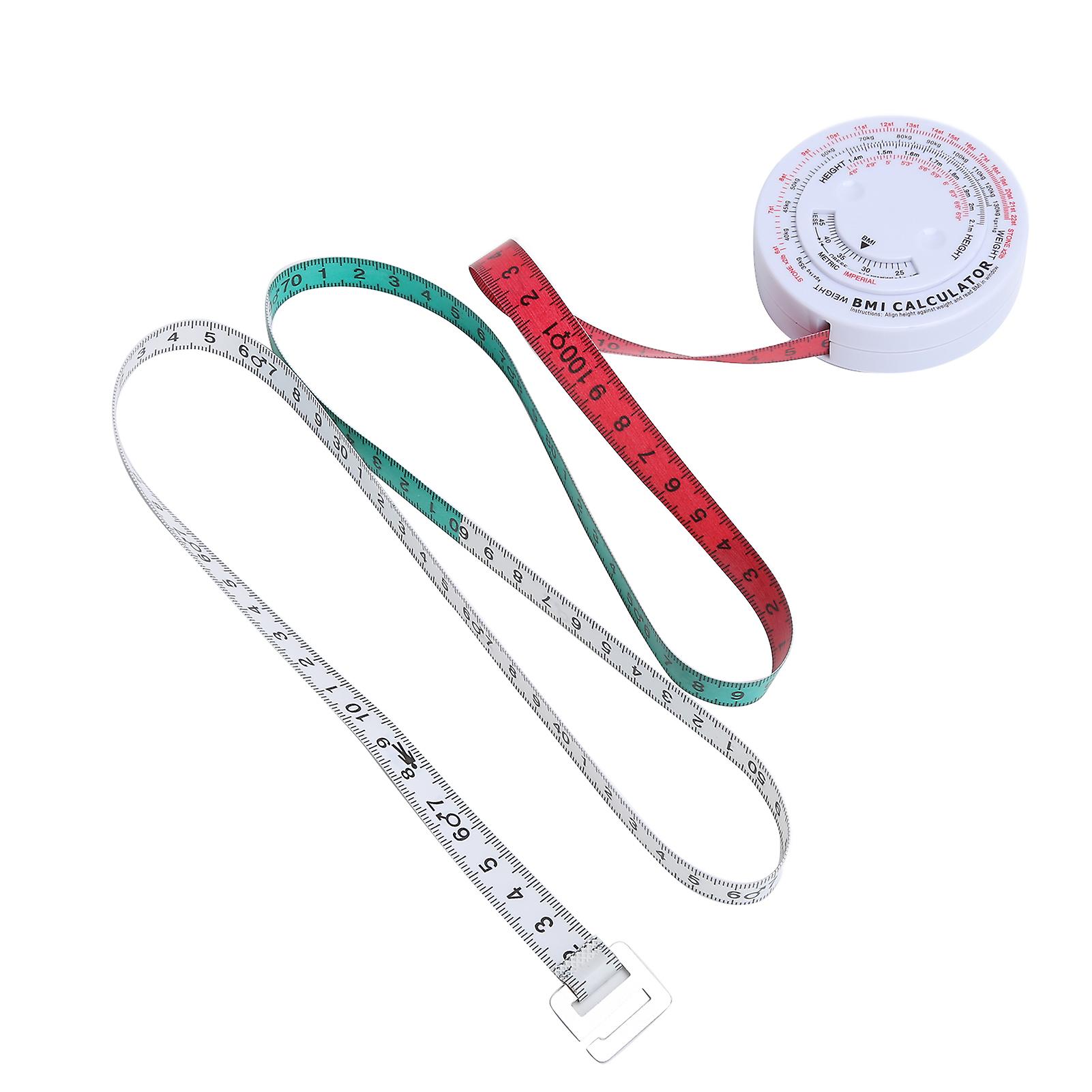 150cm BMI Body Mass Index Tape Measure Body Fat Caliper Weight Loss Calculator