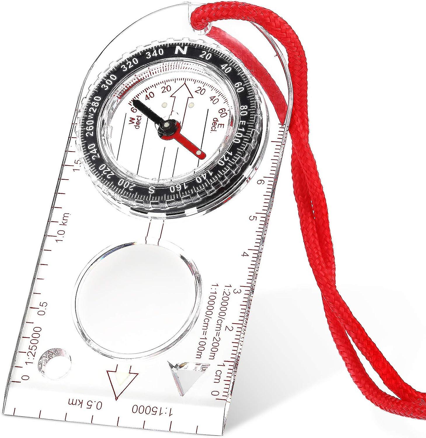 Orienteering Compass with Adjustable Declination - Professional Scout and Hiking Compass for Map Navigation"