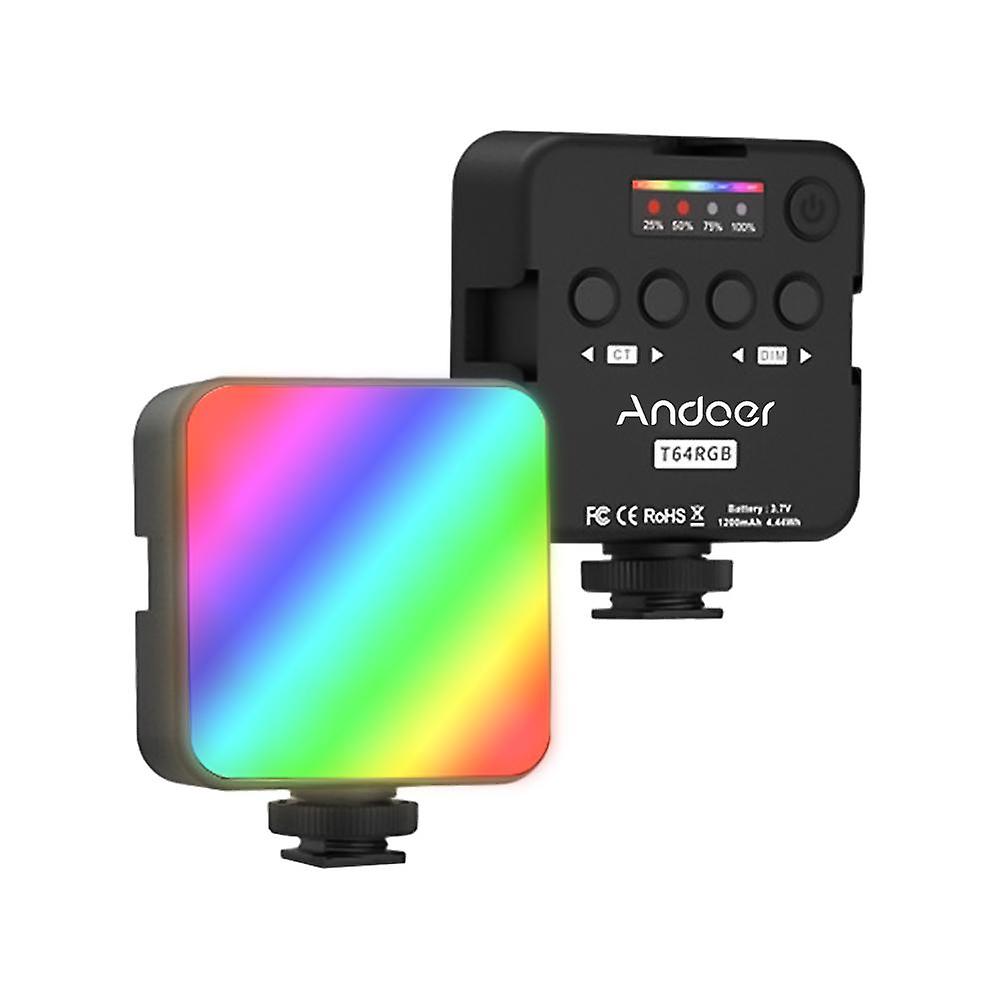 ANDOER T64RGB Pocket Led Light Mini Video Lamp RGB Photography Light 2500K-9000K+/-200K Color