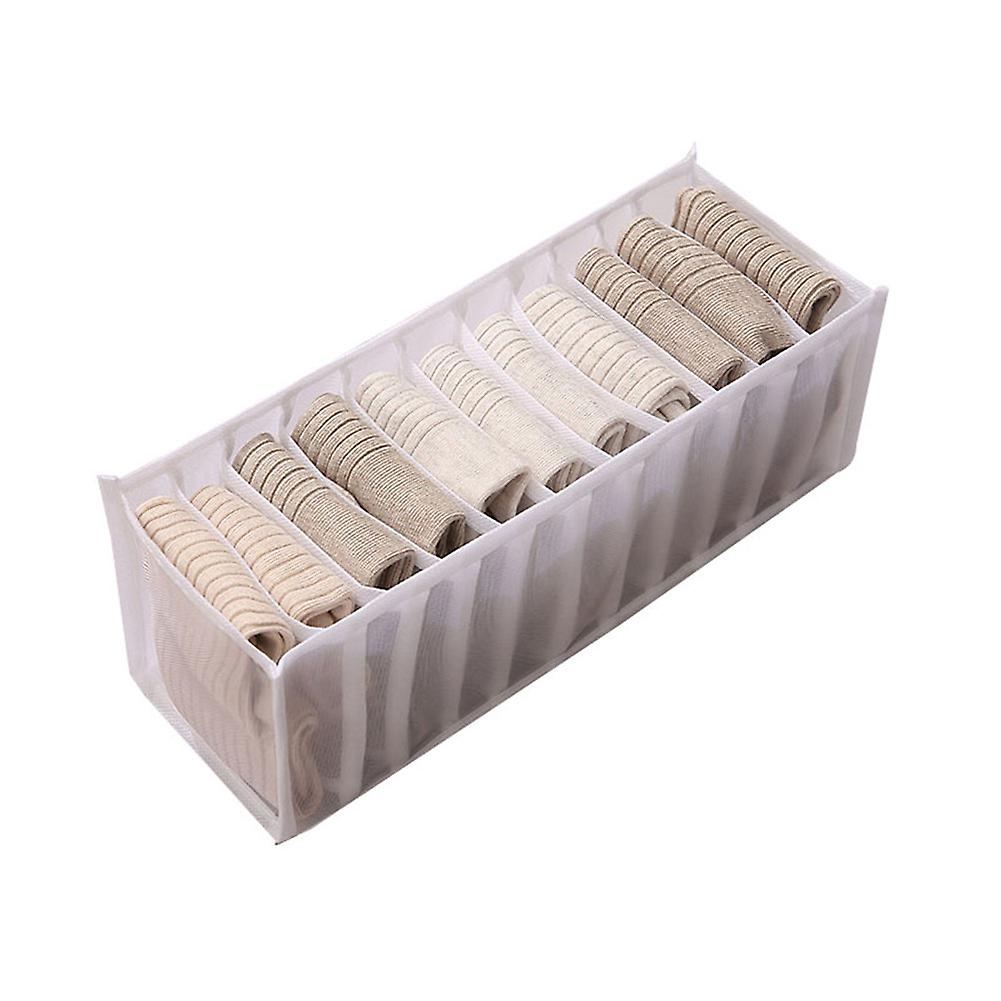 Household Solid Color Storage Box Folding Socks Bra Underwear Storage Bag Multiple Grids