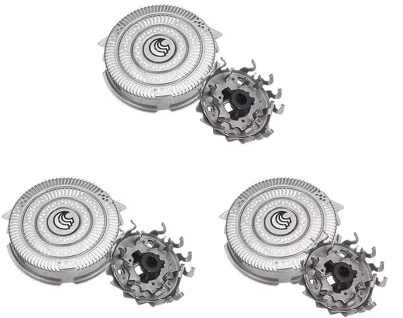 Replacement Shaving Heads for Compatible,Razor Replacement Triple Track Shaving Head(3pcs, silver)