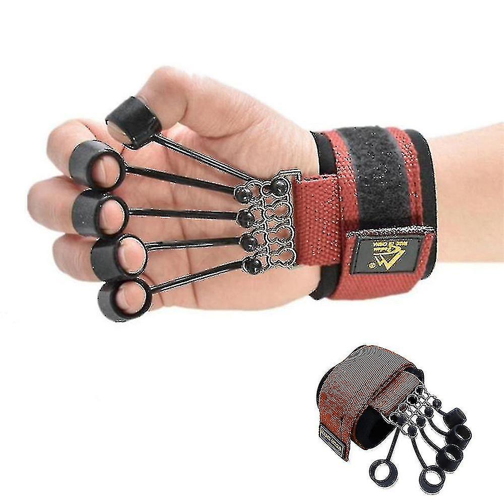 Finger Stretcher Resistance Band Support Hand Extensor Exerciser Finger Grip Trainer Red