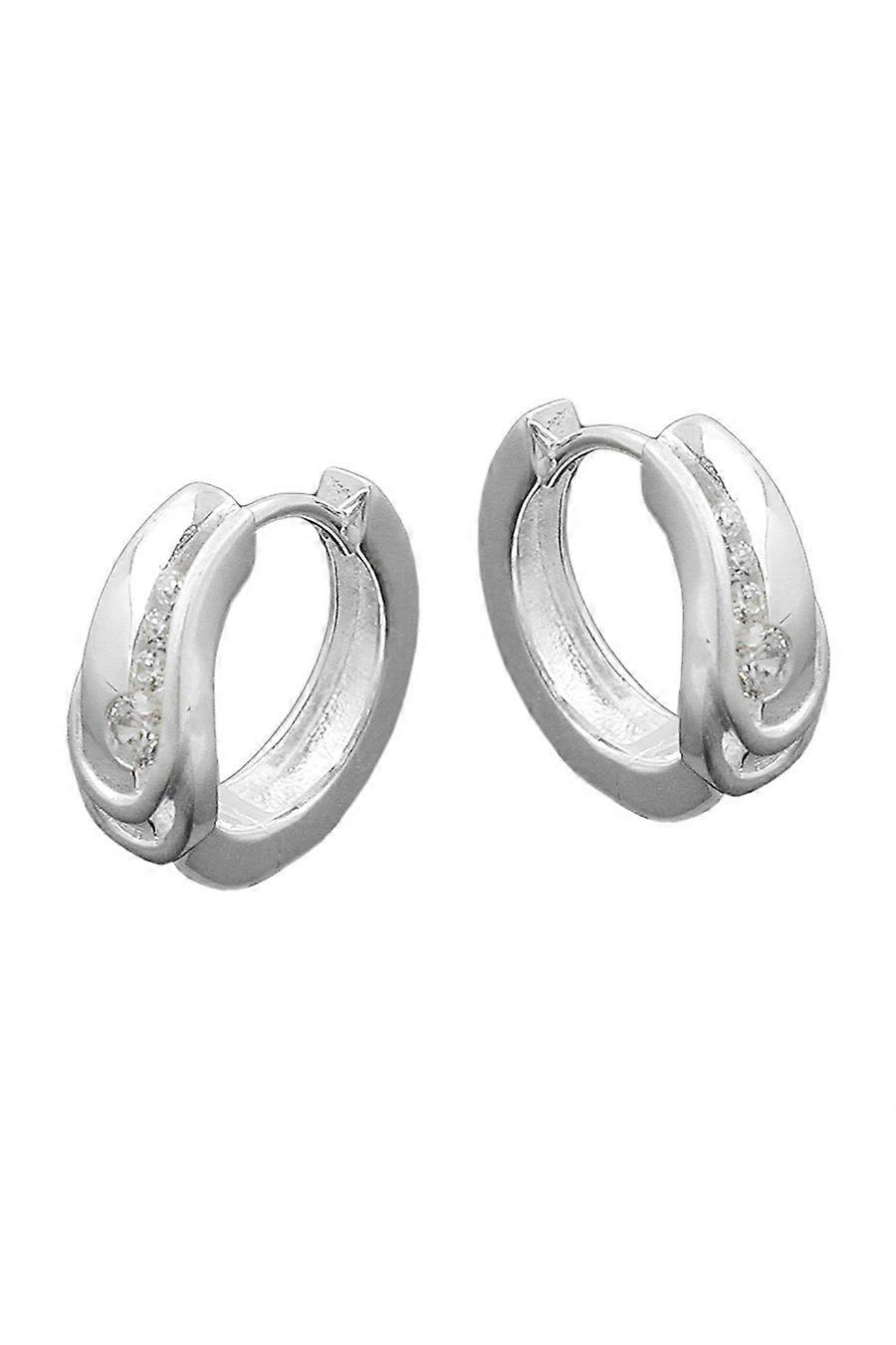 Hoop Earrings Zirconia Silver 925 - Gl91326