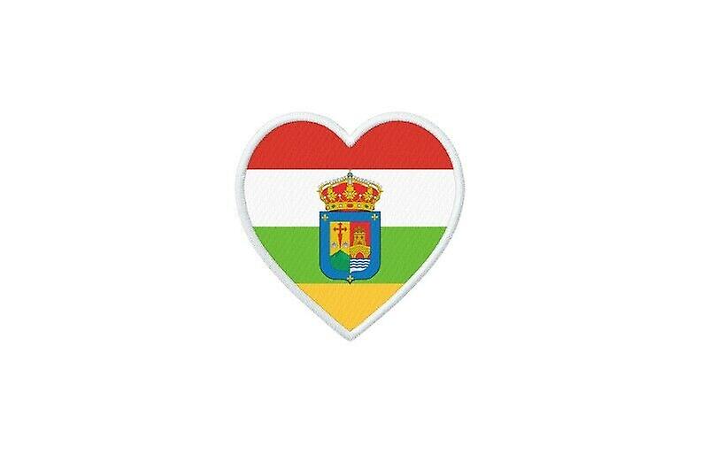 Patch badge ecusson prints thermocollant heart flag the rioja