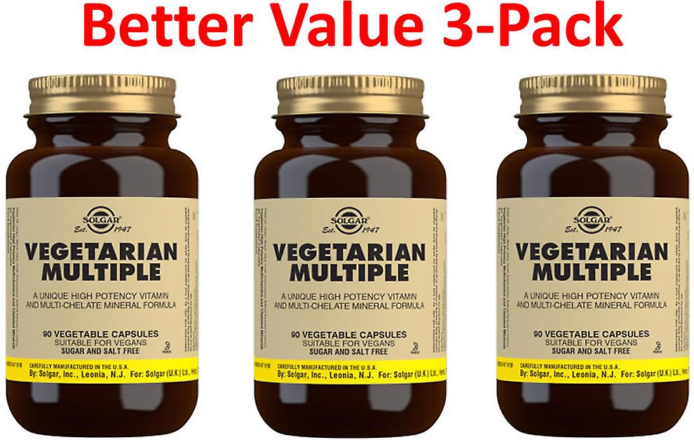 Solgar Vegetarian Multiple Vegetable Capsules, 90 ( Triple Pack)