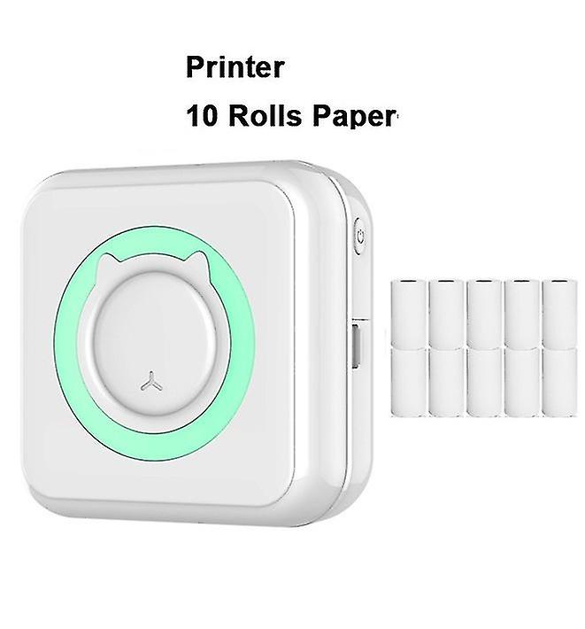 Portable Mini Printer, Student Mini Wrong Printer+10 Volumes Of Thermal Sensitivity Paper