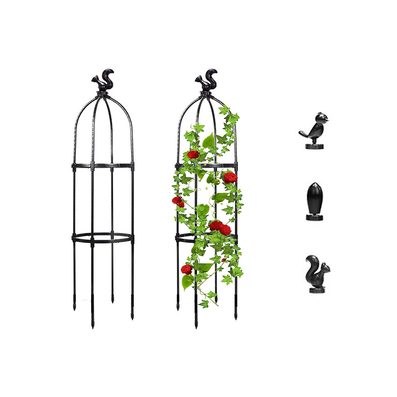 Adjustable Trellis for Climbing Plants - Ideal Support for Roses, Vines, and Vegetables - Rust Resistant and Easy Installation - Includes 3 Decorative