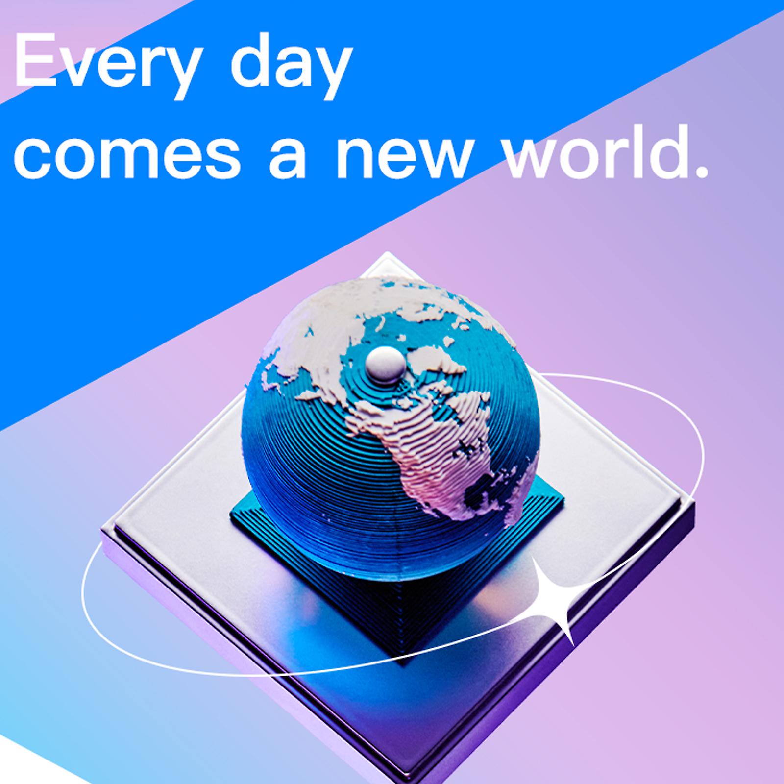 3D לוח שנה כדור הארץ DIY כחול אדום נייר יצירתי שולחן מתנה תפאורה