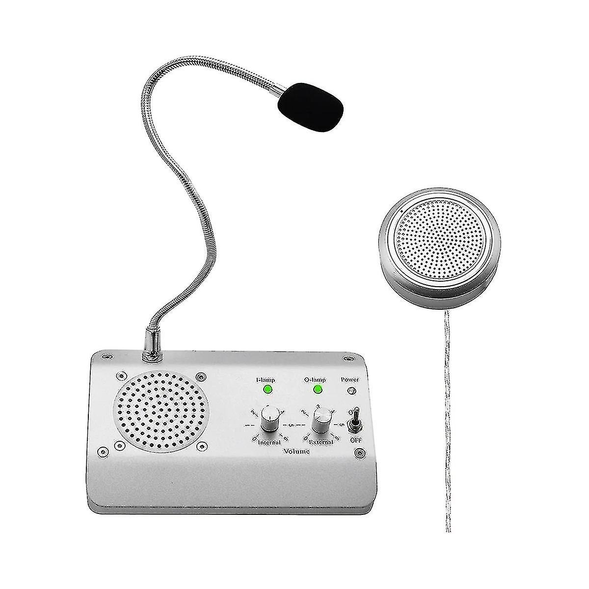 Window Speaker System, Two-Way Window Microphone Intercom Speaker, Business Intercom System, O