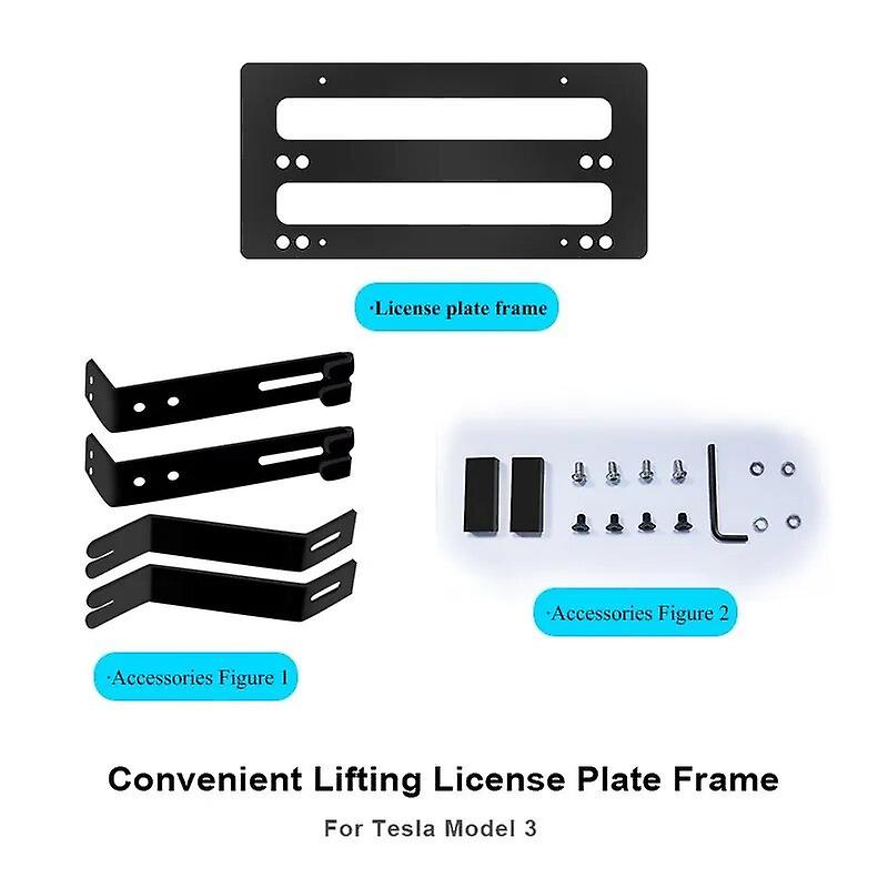 2022 Modely Portable Lifting License Plate Frame American Standard For Tesla Model 3 Y Accessories Auto Interior Parts Model3