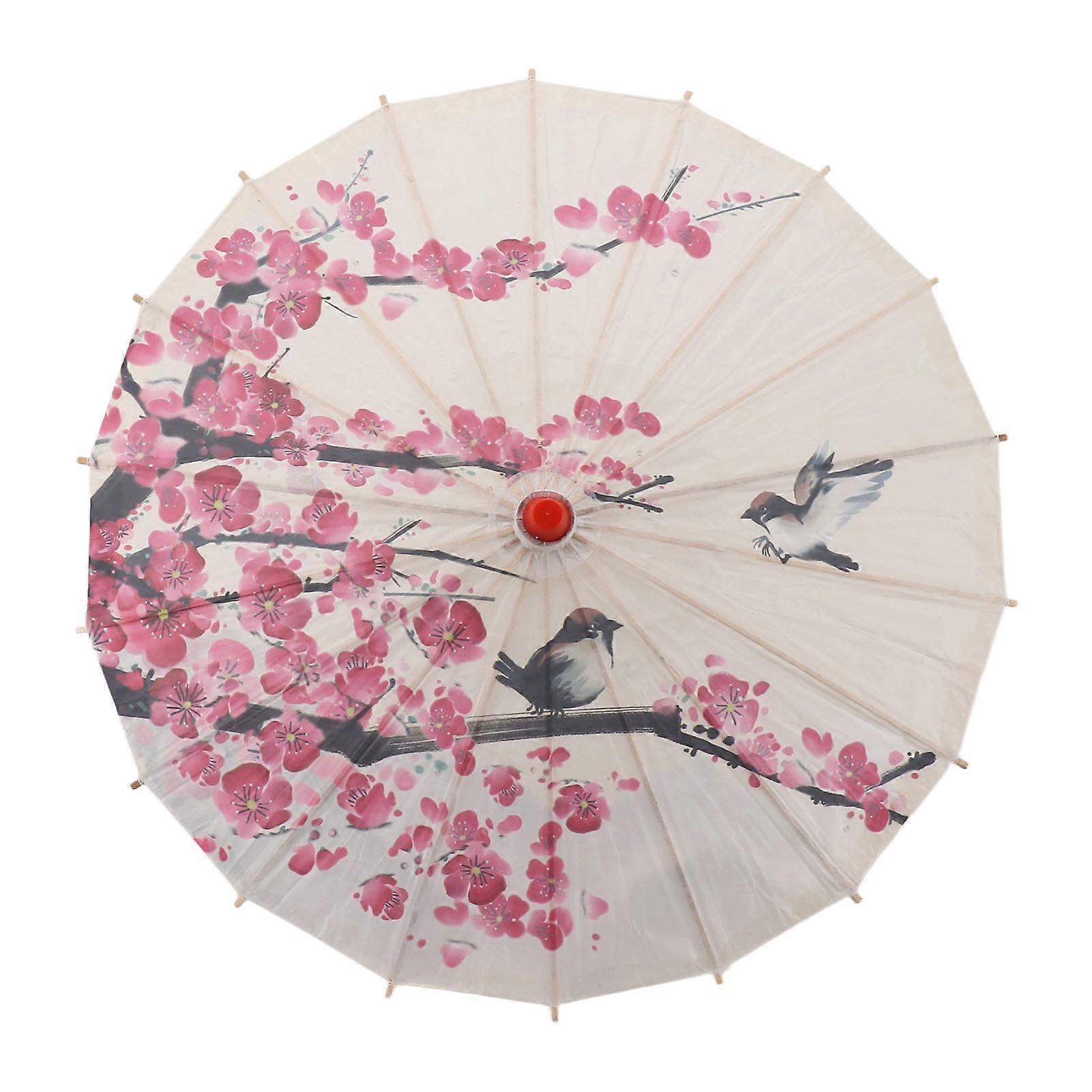 Chinese Oiled Paper Umbrella Handmade Paper Umbrella With Wood Handle For Performance Wedding Party