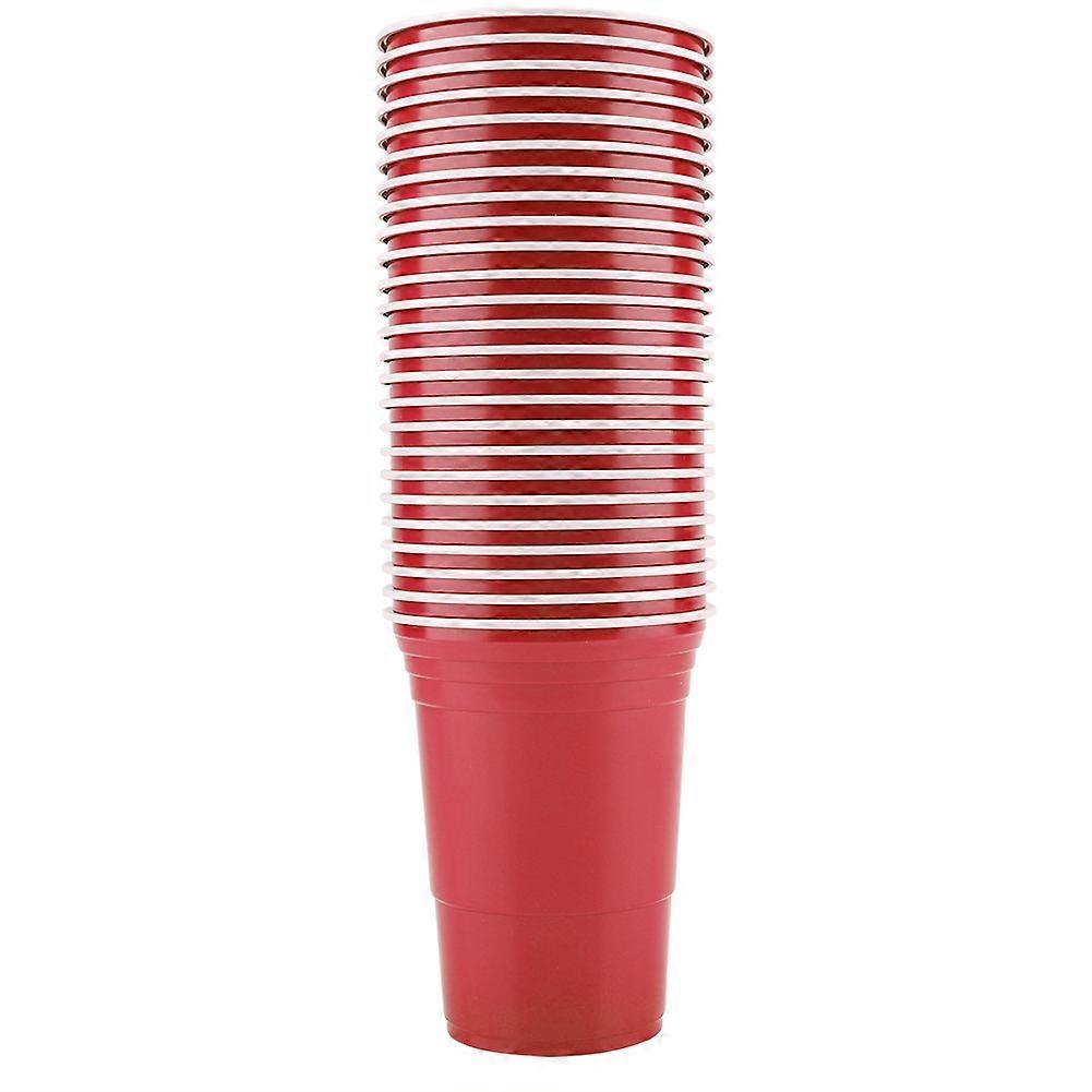 Beer Pong Set Beer Pong Drinking Game Set Beer Pong Cups-25 Cups(Red)