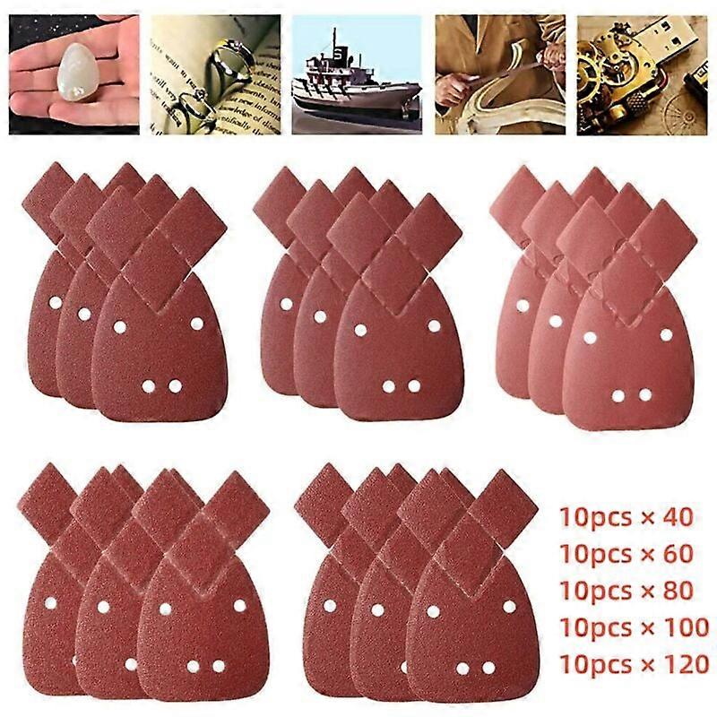 50PCS Sanding Sheets for Black & Decker Palm Sander Mouse 40 60 80100120 Grit