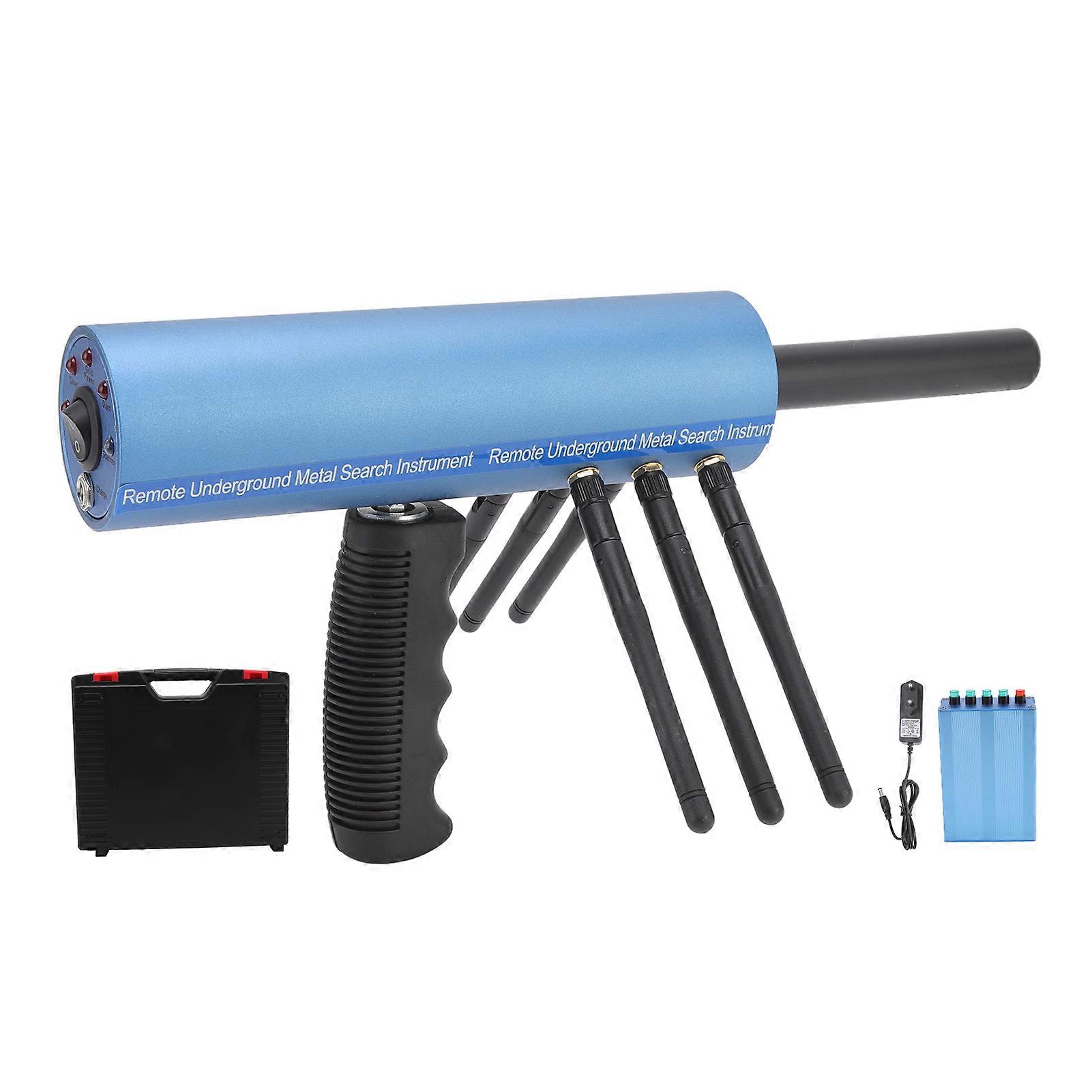 Metal Detector Aluminum Blue 20m Depth 6 Antennas Handheld Rechargeable Detector for Gold Silver Bronze EU Plug 100240V NO.4154