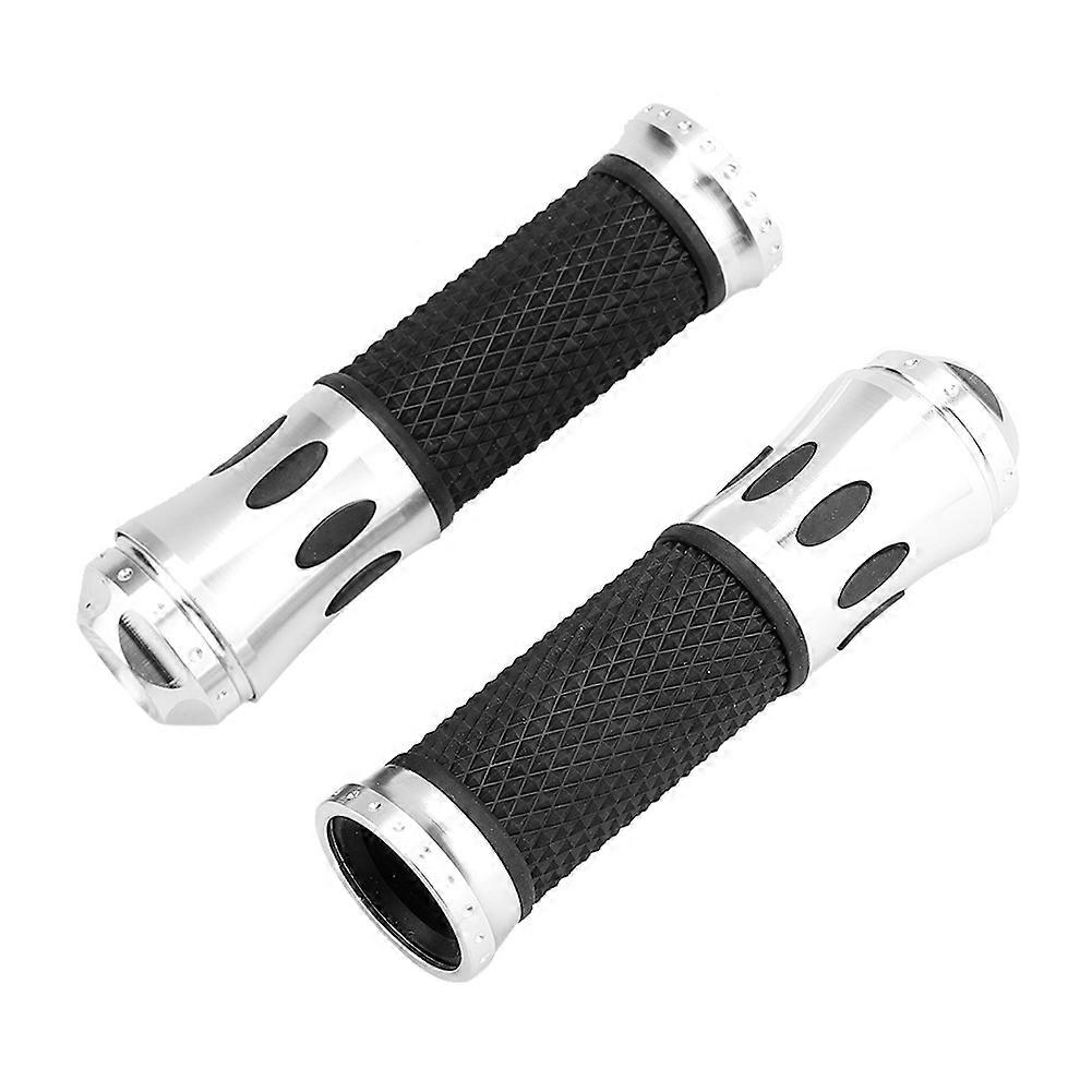 22mm Universal Handlebar Non~Slip Hand Grips Motorcycle Modification AccessorySilver E2U112