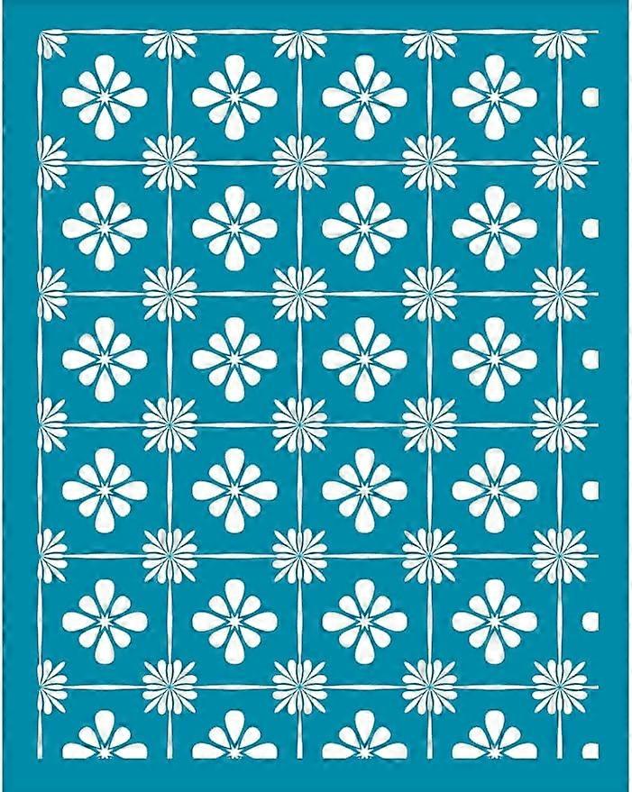 4x5 Inch Clay Stencils Floral Pattern Silk Screen for Polymer Clay Retro Floral Tile Silk Screen Stencils