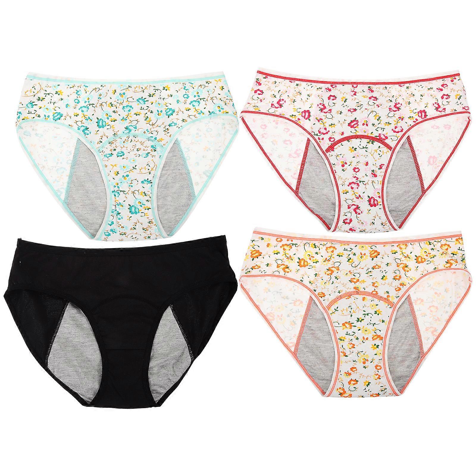 4 st mensunderkläder för tonårsflickor menstrosor bomull menstrosor