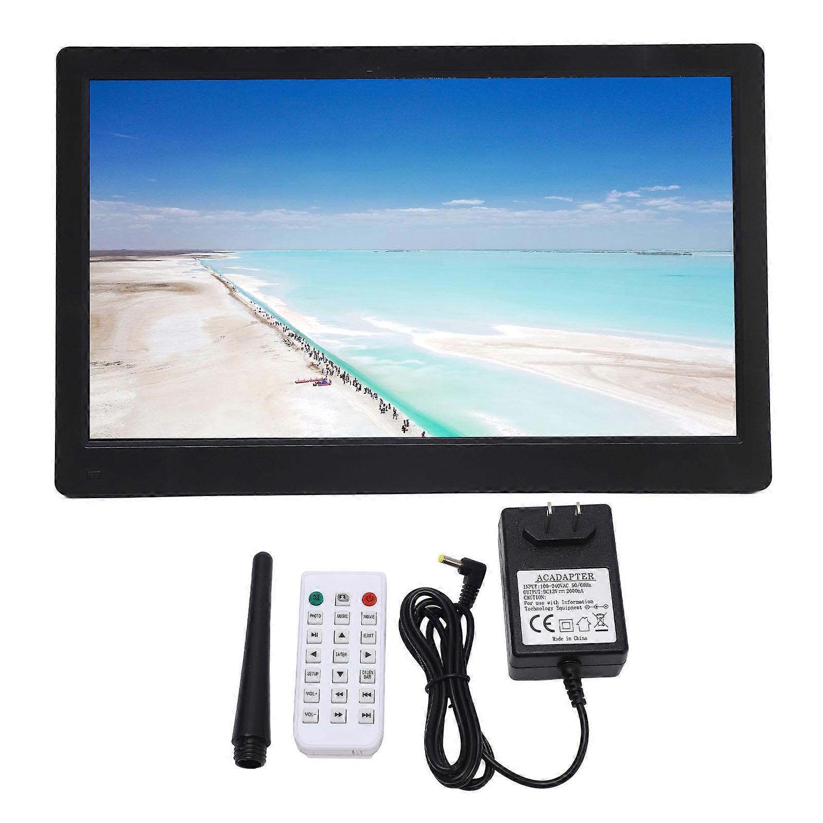 17in Digital Photo Frame Ips Picture Frame Hd 1920x1080 Video Music Calendar Remote Control Digital Picture Frame 100240v Us Plug