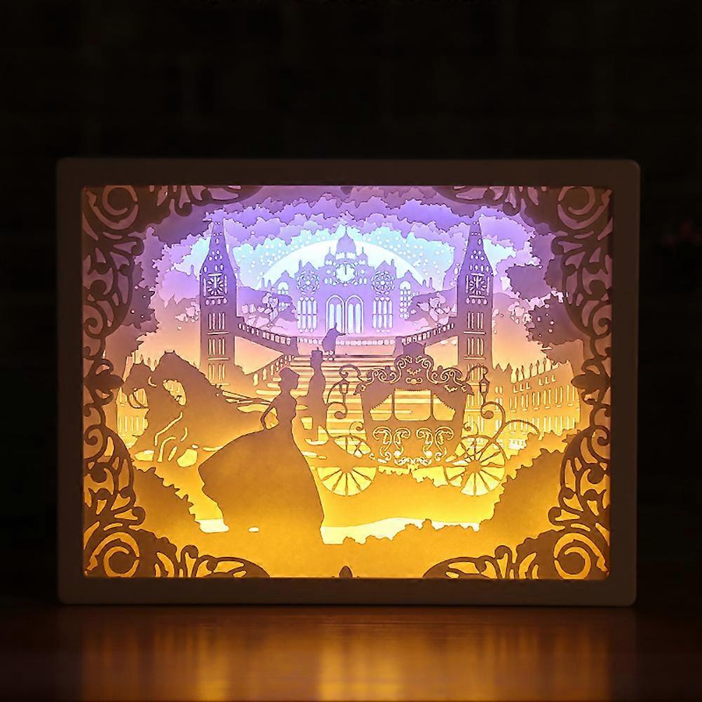 Papercut Light Box 3D LED Paper Carving Lamp Paper Carving Art Night ...