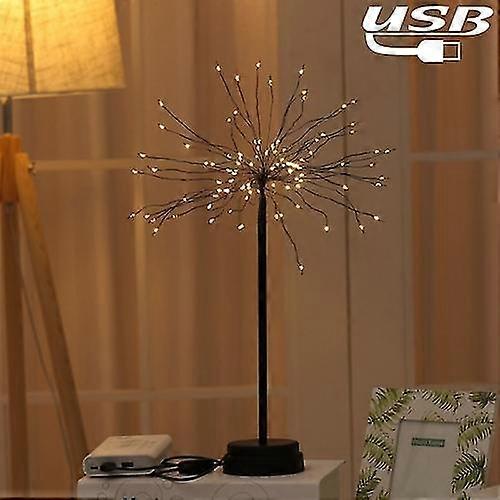 100 Leds Dandelion Copper Wire Table Lamp Decoration Creative Bedside Night Light Gift