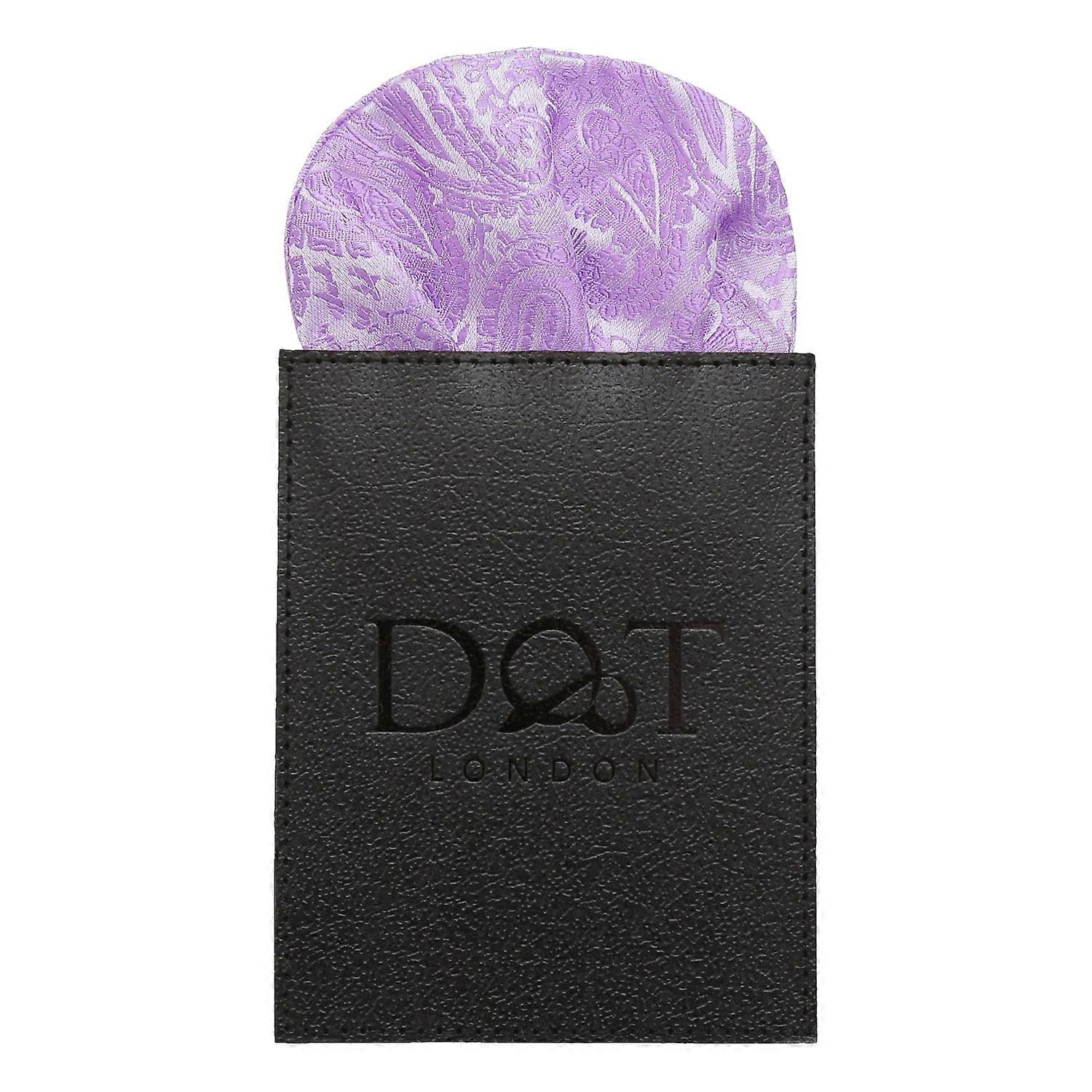 Lilac Paisley Pre-Folded Pocket Square Puff