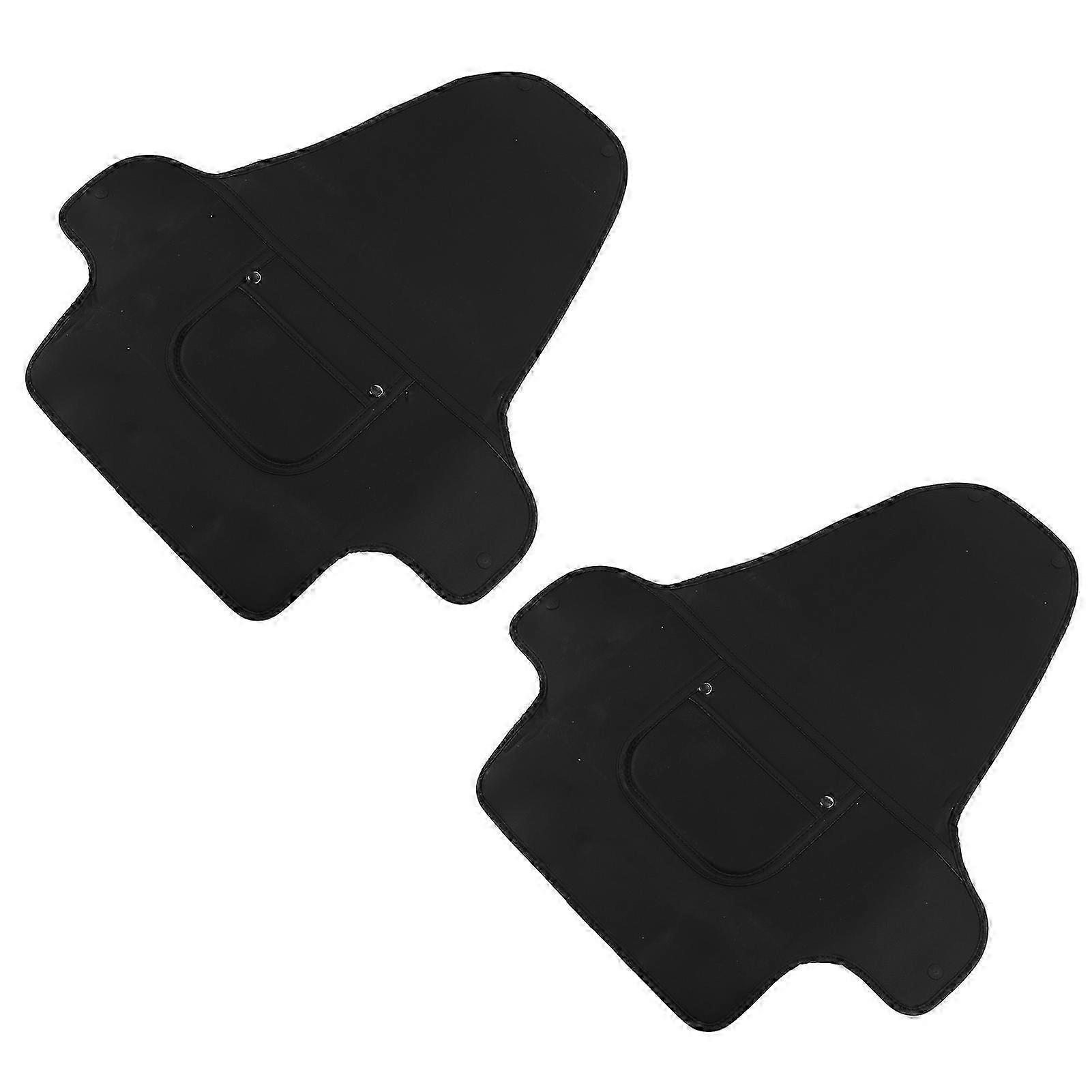 Protector de asiento trasero de automóvil de 2 piezas Reemplazo de alfombrilla de refuerzo de cuero sintético negro fácil de limpiar para Tesla Model 3 2023 a 2024