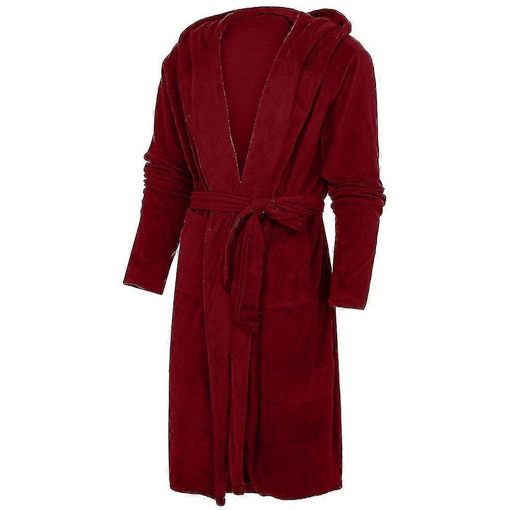 Women Hooded Dressing Gown Super Soft Fleece Robe Comfortable Loungewear Nightwear