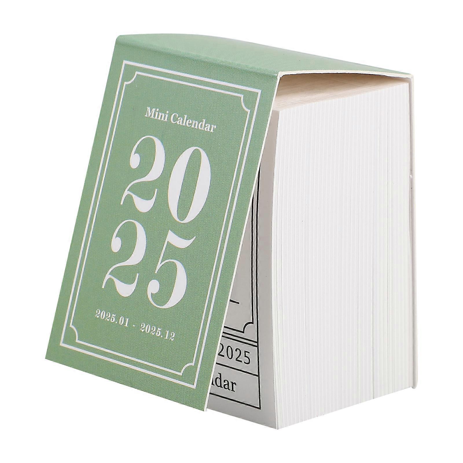1 Book Mini Retro Calendar Miniature Tearable Calendar Standing Calendar 2025 Tabletop Calendar