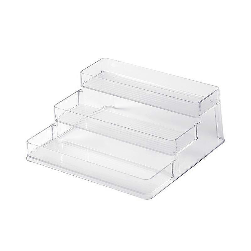 Clear Acrylic Display Riser Shelf 3 Tier Riser Display Stand Kitchen Bathroom Storage Rack 10" x 4" x 9"