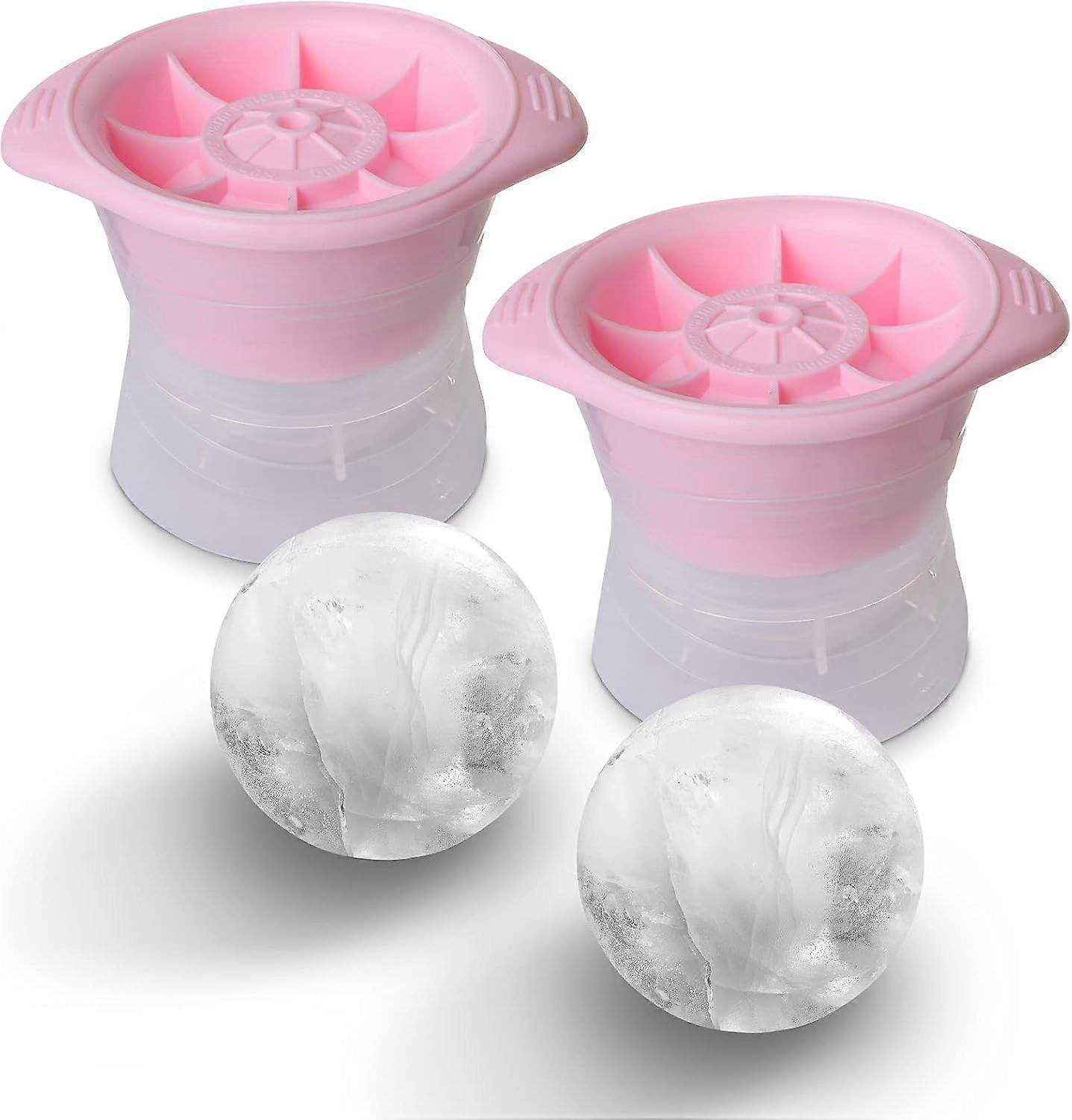 Sphere Ice Molds Large Ice Cube Trays Set of 2 (Gray)