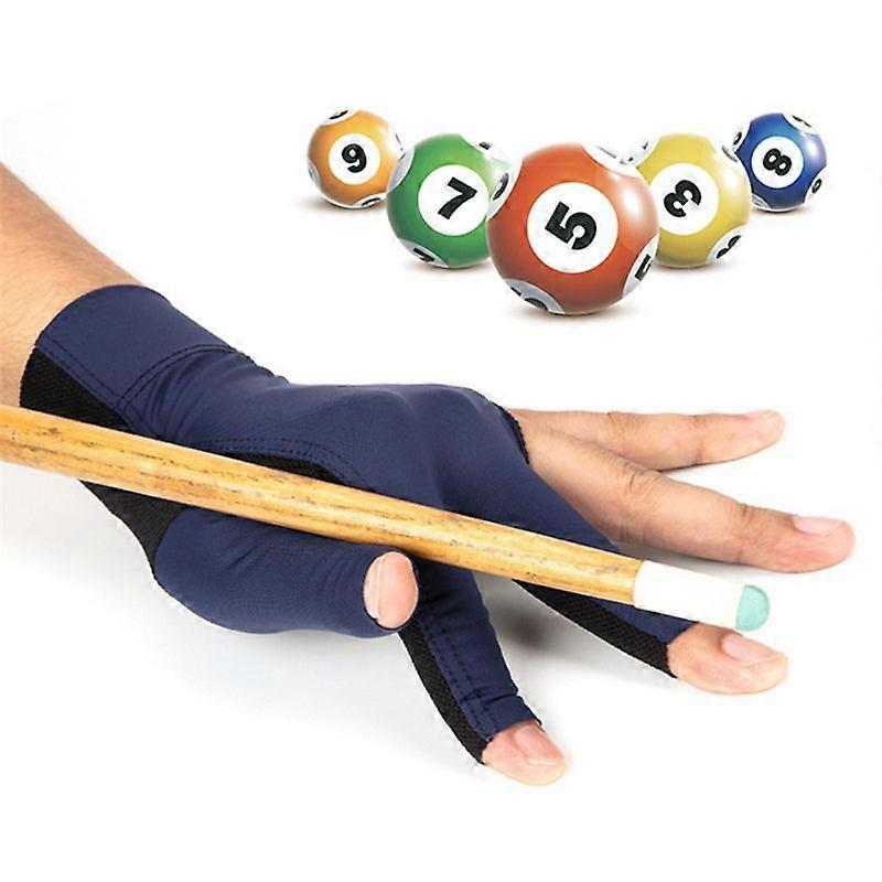 1pc Billiards Three Finger Gloves Lycra Anti Skid Snooker Billiard Cue Glove Pool Left Hand High Elasticity for Unisex YDW