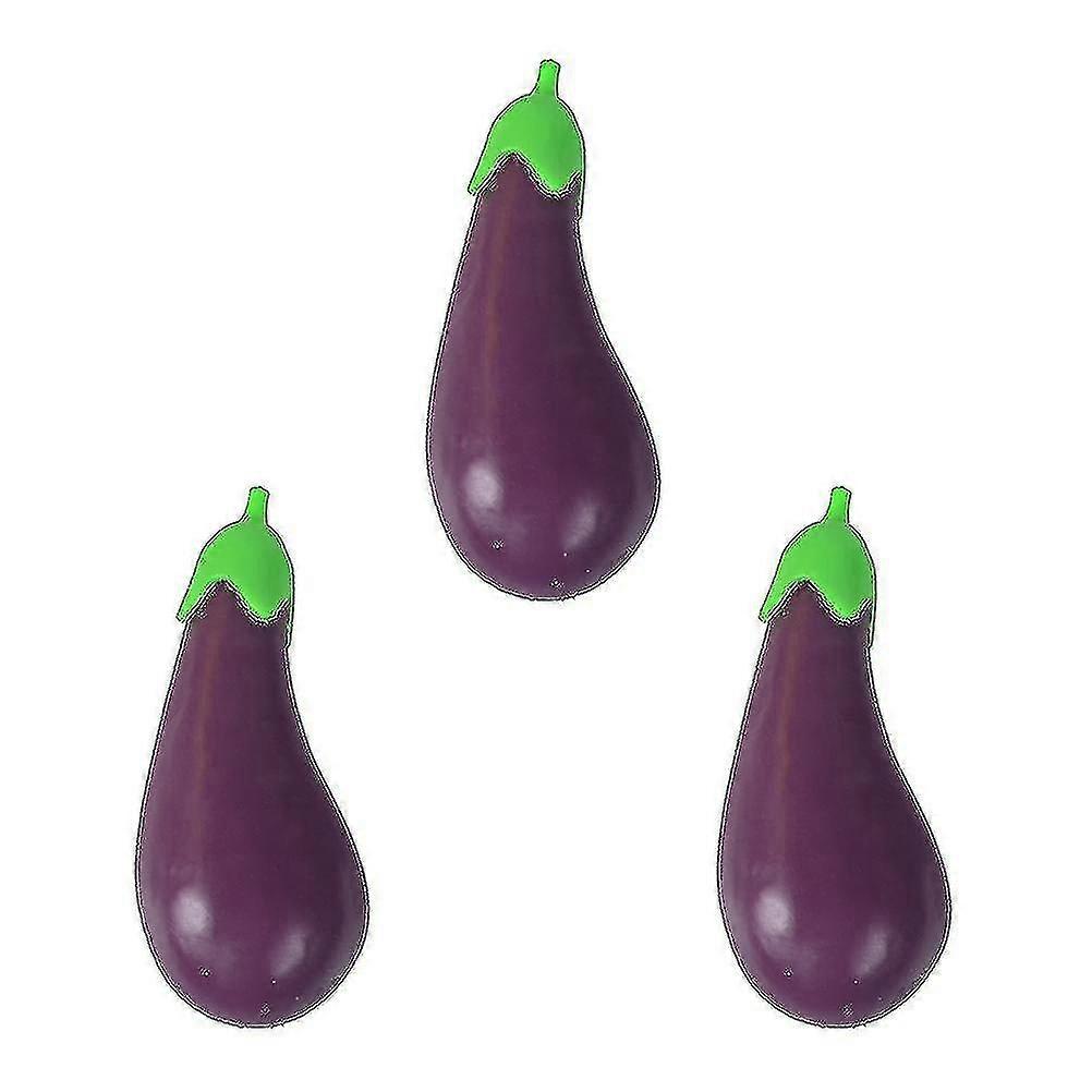 3pcs סוחט צעצוע ואוורור צעצוע פנאי צעצוע פנאי צעצוע לסחוט צעצוע הפחתת לחץ צעצוע חציל צורה צעצוע צעצוע עבור נוער מבוגר