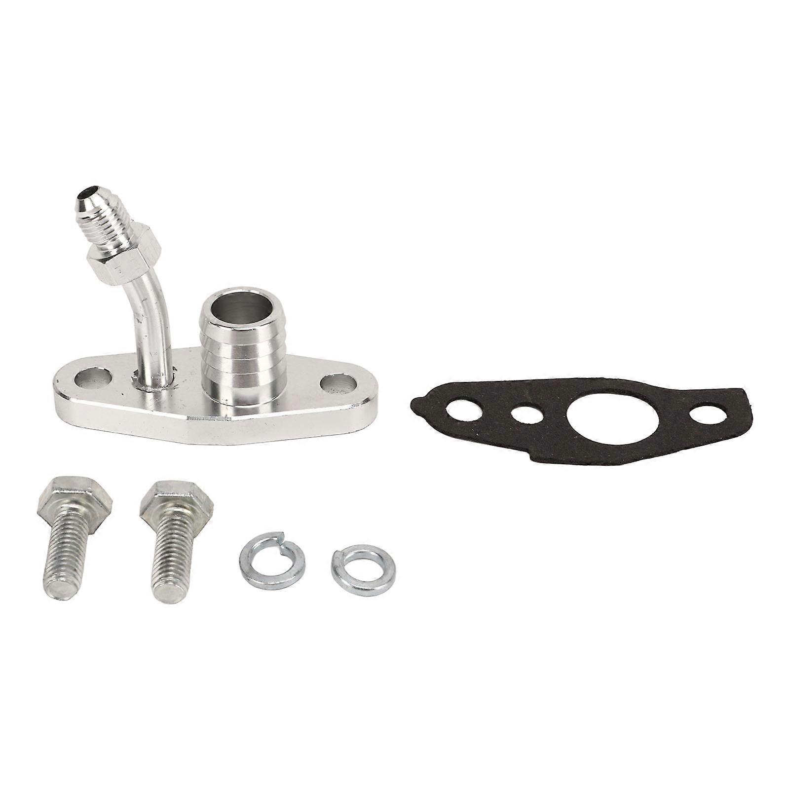 4AN Oil Feed Fitting 10AN Return Drain Flange Kit Turbo Oil Return Feed Drain Fitting Gasket Set for CT9 CT12 CT20 CT26