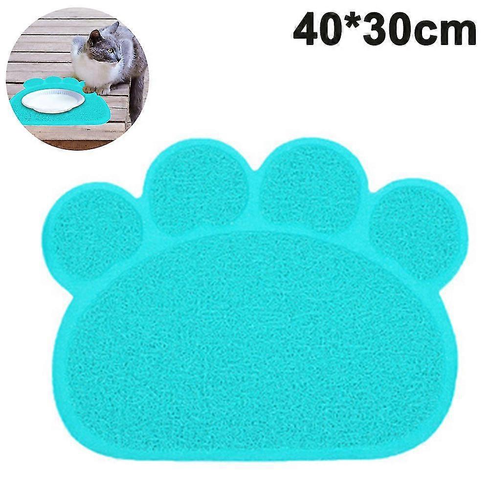 pvc pet dog cat puppy kitten dish bowl food paw shape 40*30cm