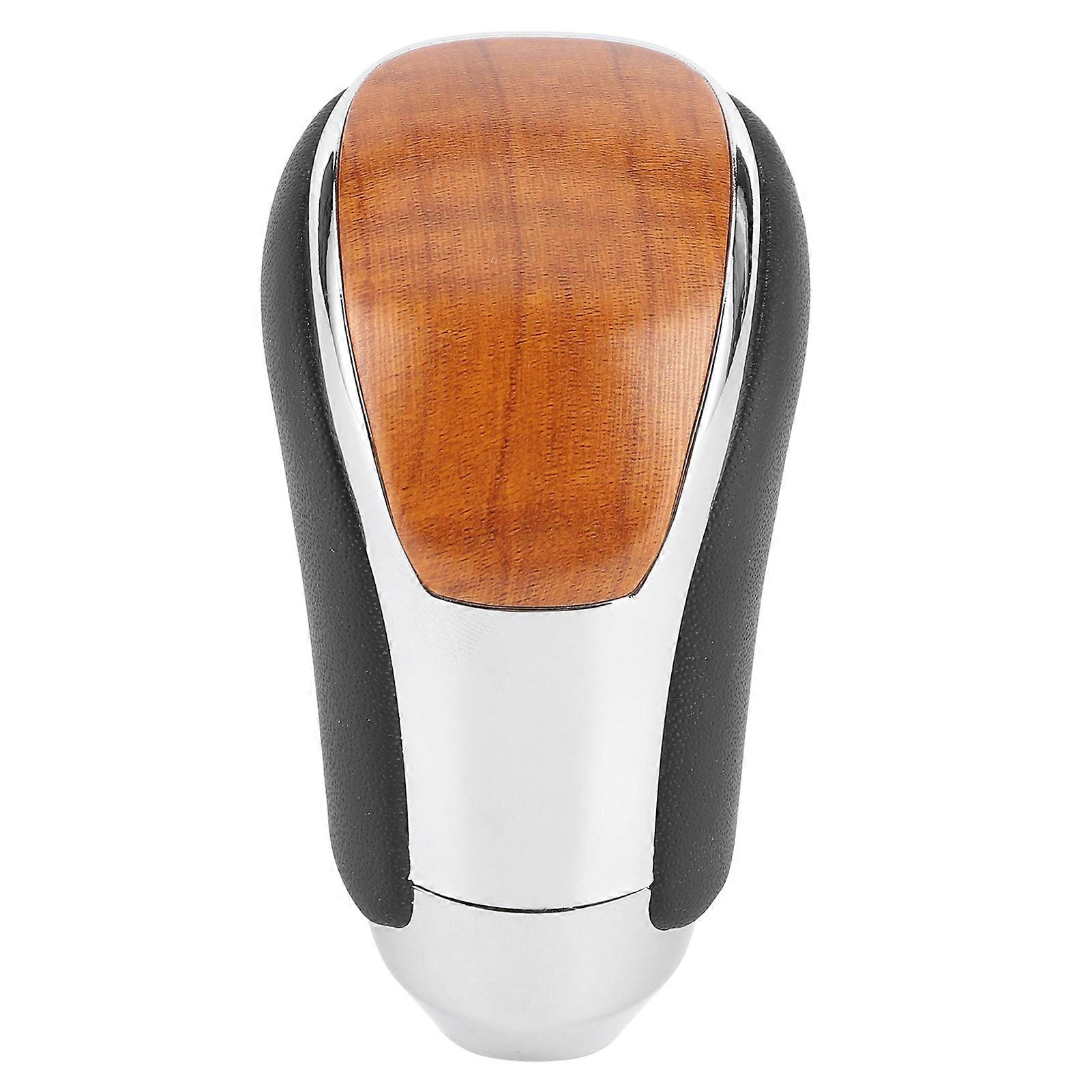 Pomello del cambio in pelle artificiale Cambio ergonomico per corona / Alphard / Vellfire 2015-2019 Pelle nera venatura del legno