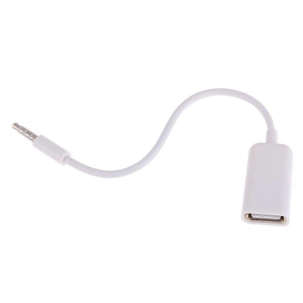 USB Female to AUX 3.5mm Male Plug Audio Converter Adapter Data Cable