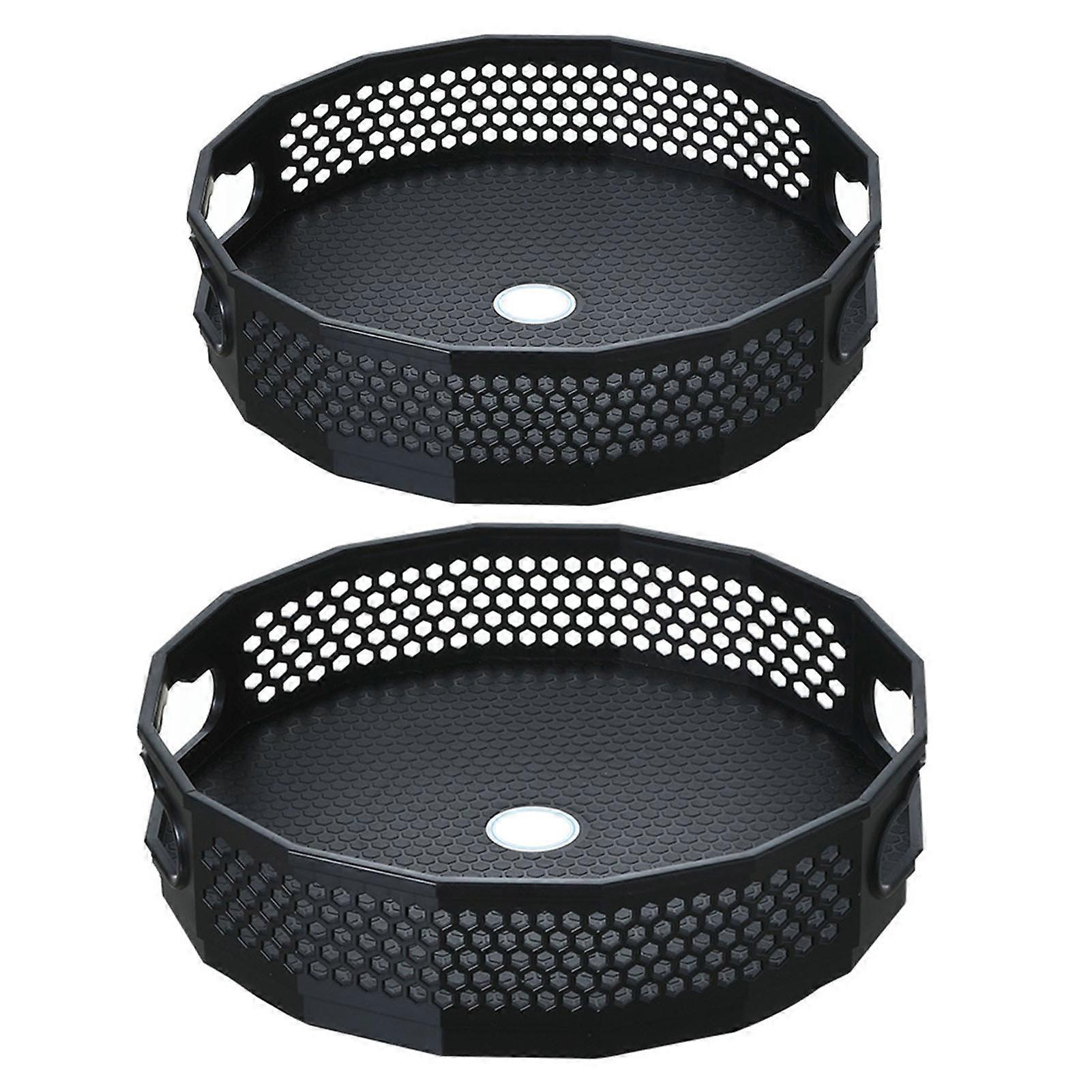 2PCS 360 Rotating Spice Organiser Set Reusable Makeup Finishing Case for Kitchen Bathroom