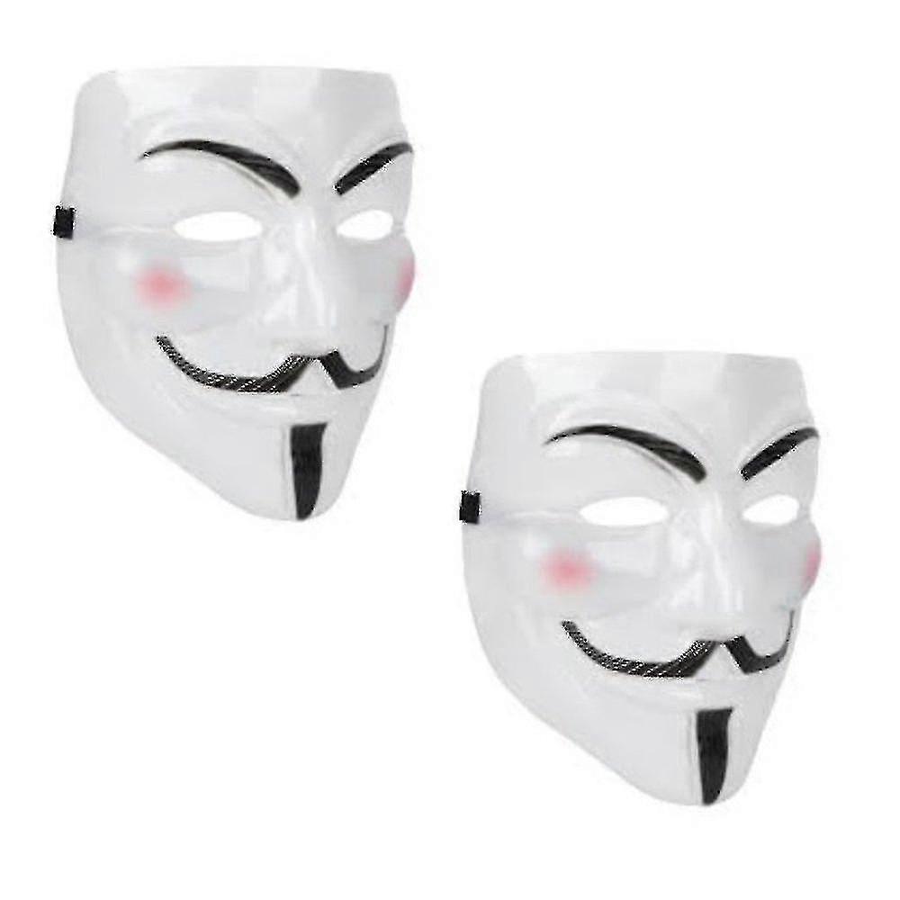2 Pack V Pour Vendetta Masque Masque Halloween Hacker Masque Anonyme Guy Masque De Fête Masque
