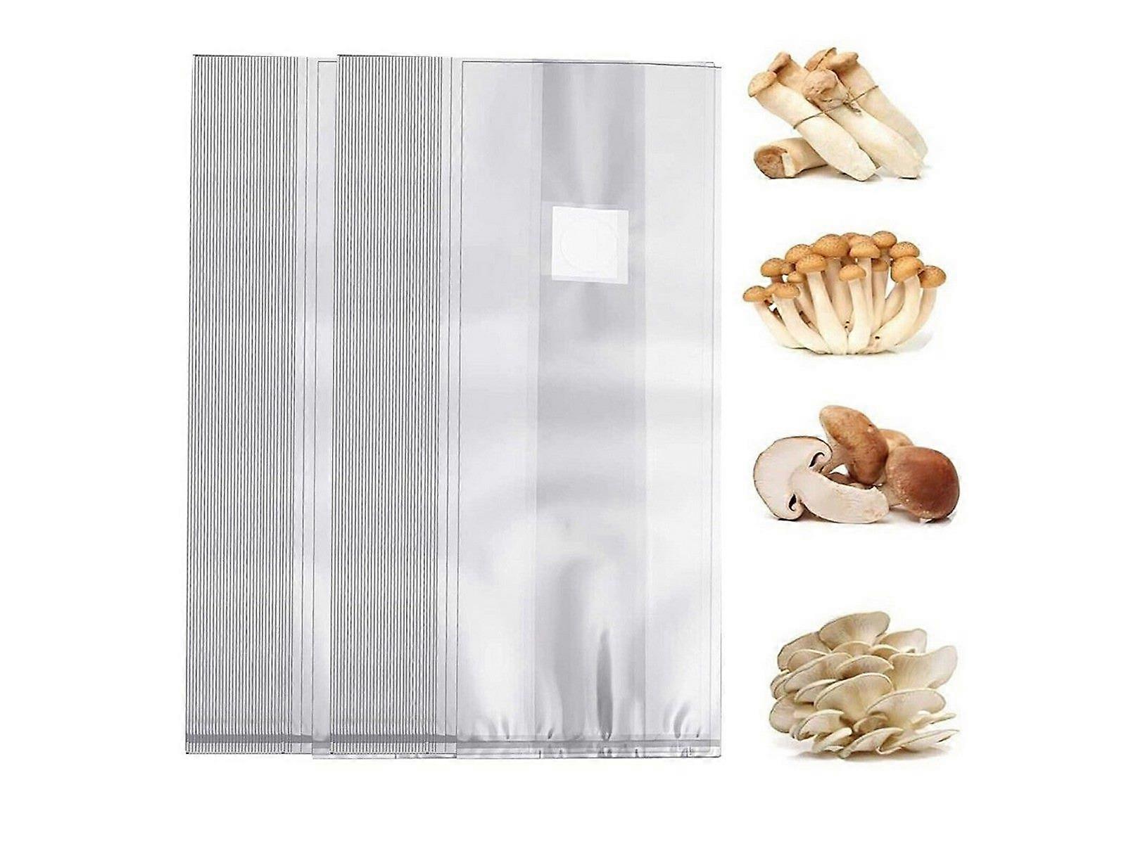 40Pcs 50x13cm Clear Mushroom Grains Spawn Grow Bag
