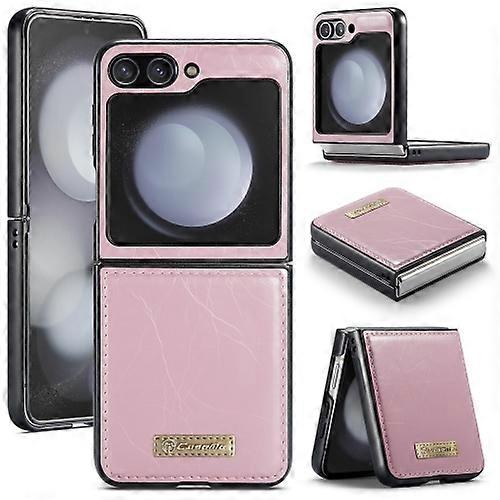 For Samsung Galaxy Z Flip5 CaseMe 003 PU + PC Business Style Crazy Horse Texture Leather Mobile Phone Case