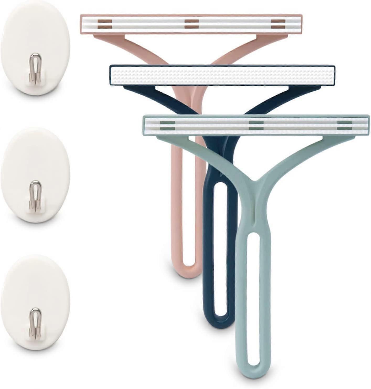 ZK-Portable double-ended fluff shaver, portable fluff shaver, cashmere comb, reusable wool and other fabrics (green blue and pink)