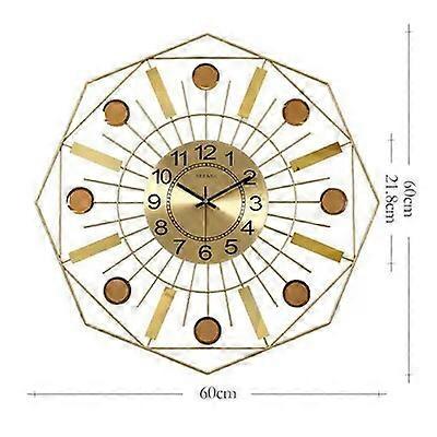 Lekki luksusowy luksusowy zegar ścienny Salon Kreatywny zegar osobowości Proste i nowoczesne meble Wycisz Elektroniczny zegar kwarcowy