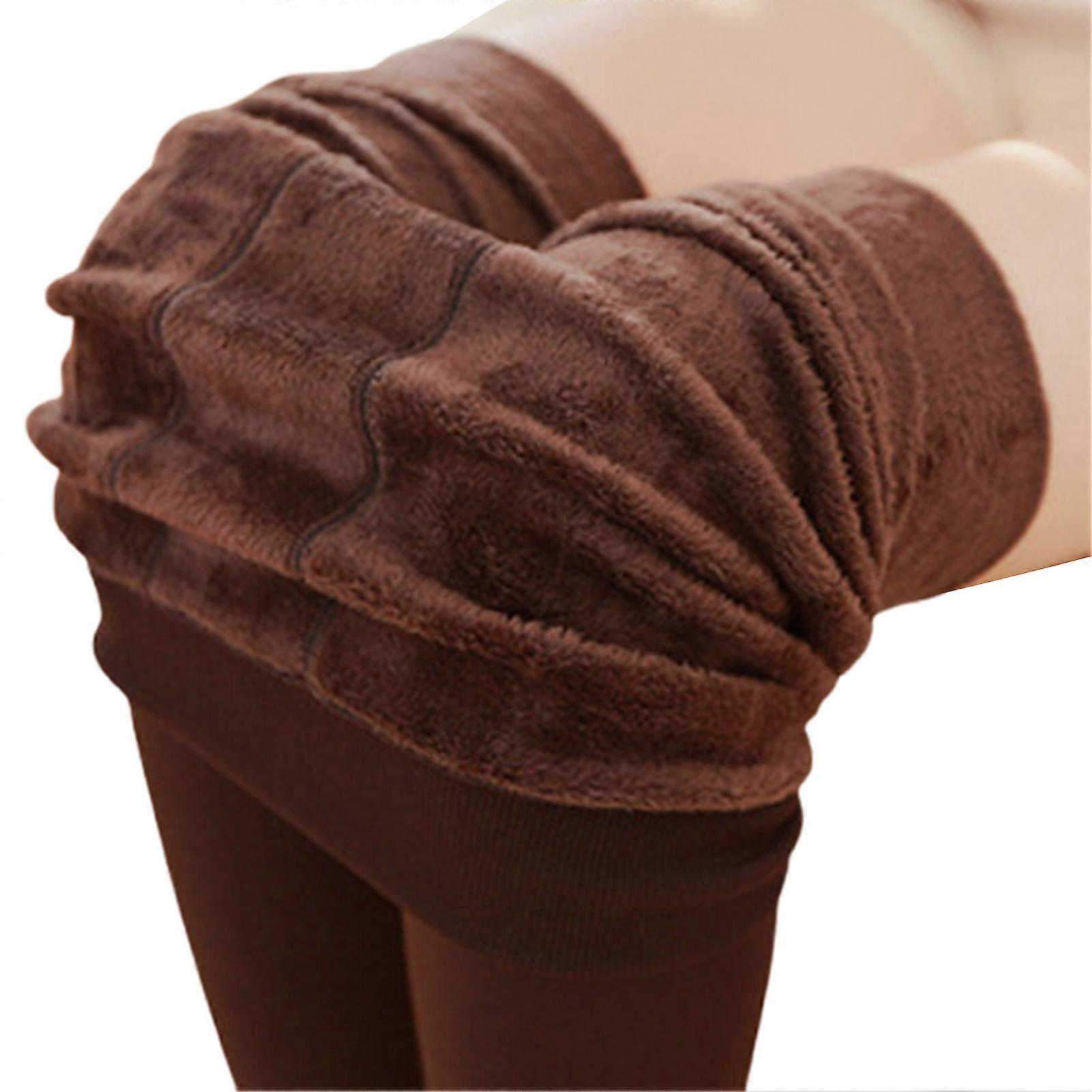 Winter Warming Leggings Women High Elasticity High Waist Tights Leggings Slim Fit Solid Color Long Pants