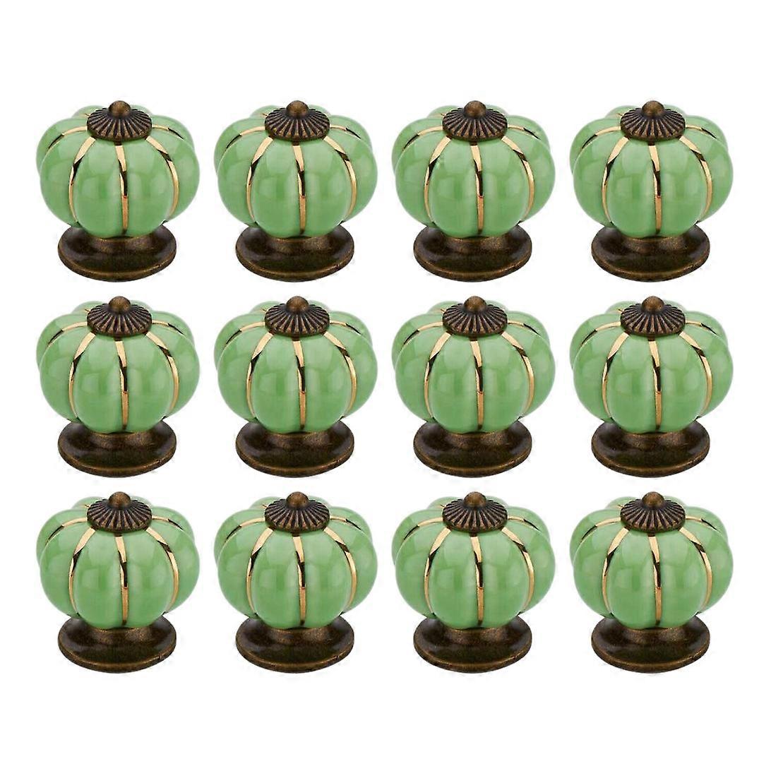 12 Pcs Knobs Vintage Ceramic Cabinet Knobs Drawer Dresser Knobs and Pulls Ceramic Cupboard Furnitur