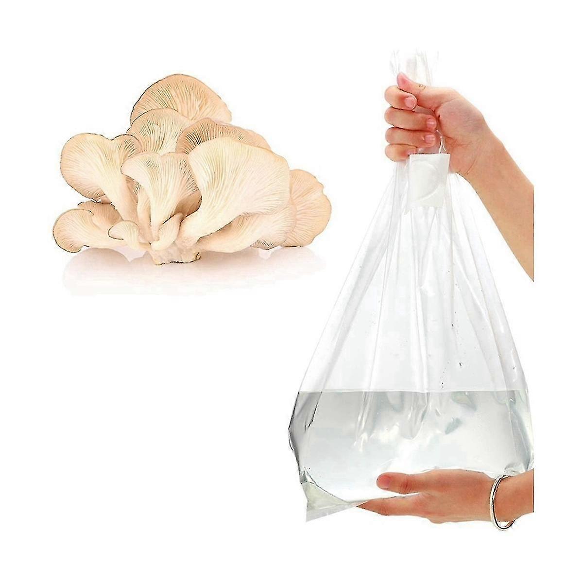 100Pcs Mushroom Growing Bag Mushroom Spawn Poser Tykk 6 Mil Poser 6 tommer x 20 tommer 0.2 mikrometer Filter Pustende poser