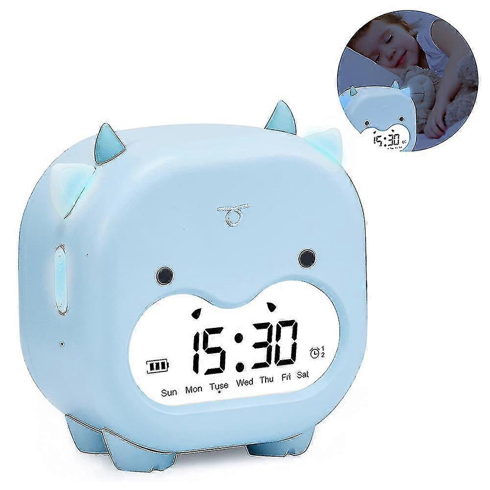 Kids Alarm Clock, Digital Clock, Timer & Snoozing Sleep Trainer Bedside Clock Usb Rechargeable Wake Up Light For Bedroom