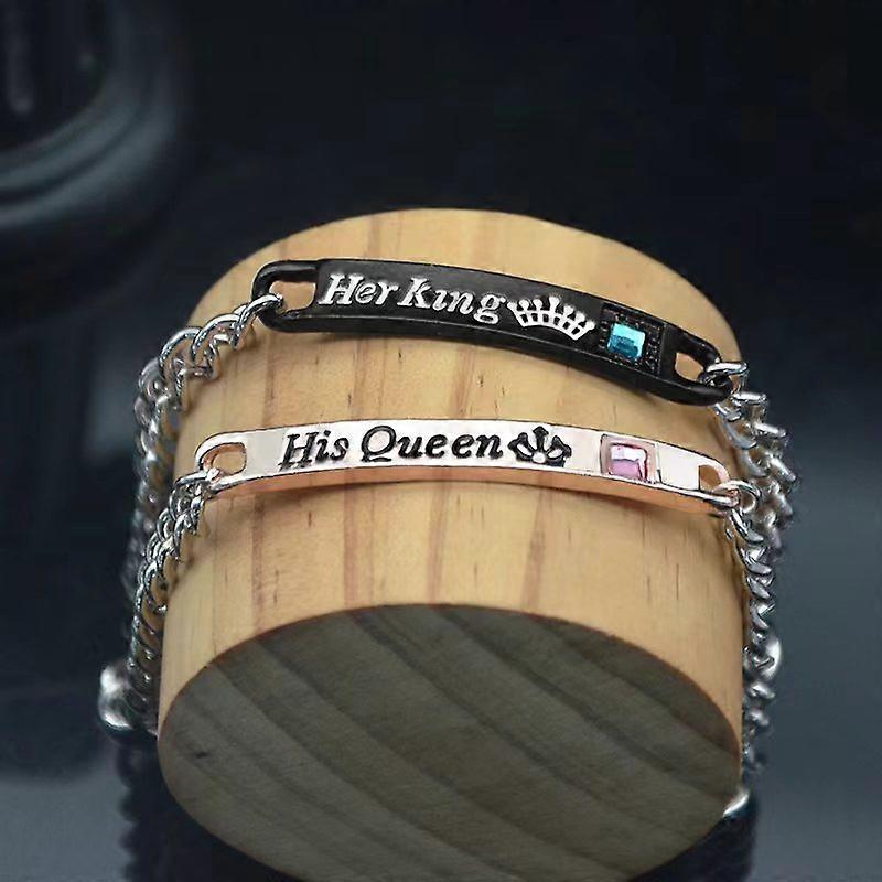 4PC Couple Necklace & Bracelet Set - Magnetic Heart Pendant Matching Jewelry For Him & Her - View #8