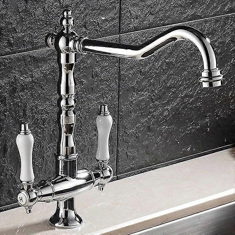 3-weg Keukenkranen Trekken Filter Gootsteen Mixer Kraan Drinkwaterzuiveraar Waterkraan Messing 360 Graden Draaibare Tuit Geborsteld